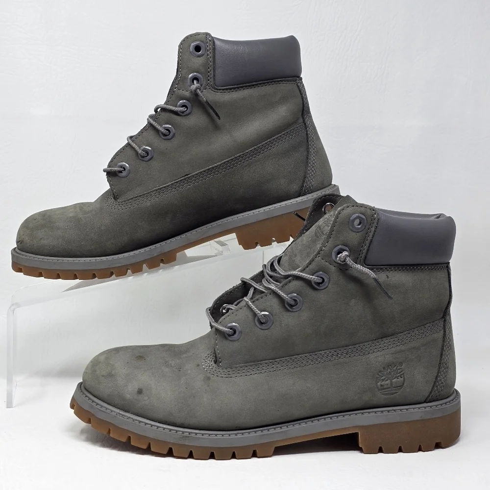 Timberland 6” Premium Waterproof 200G Insulated Boots Olive A0330 Boys US Size 7